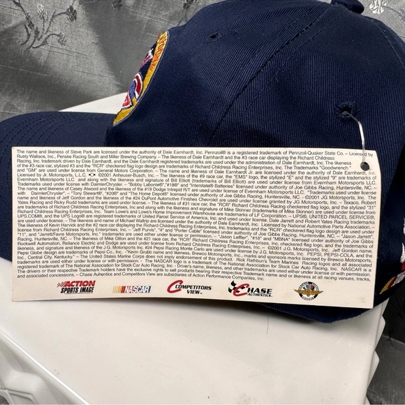 Vintage Jeff Gordon Fan Club Nascar Chase Authentics Blue Adjustable Hat NWT - Picture 5 of 7